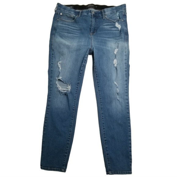 torrid Denim - Torrid Premium Distressed Sky High Skinny Jeans Size 18 R